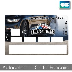 Stickers Carte Bancaire American Fada - Black Edition Mustang