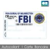 Stickers Carte Bancaire American Fada - FBI DEPARTMENT OF US CARS