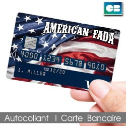 Stickers Carte Bancaire American Fada - Drapeau USA