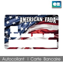 Stickers Carte Bancaire American Fada - Drapeau USA