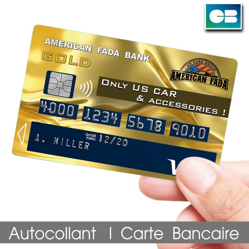 Stickers Carte Bancaire American Fada - Carte GOLD