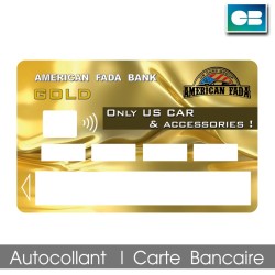 Stickers Carte Bancaire American Fada - Carte GOLD