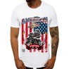 Tee shirt blanc logo American Fada avec drapeau US