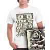 Tee shirt blanc logo American Fada avec Dollars